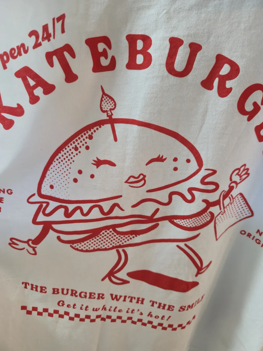 kate spade Burger 100% Cotton Tee NWT Size M